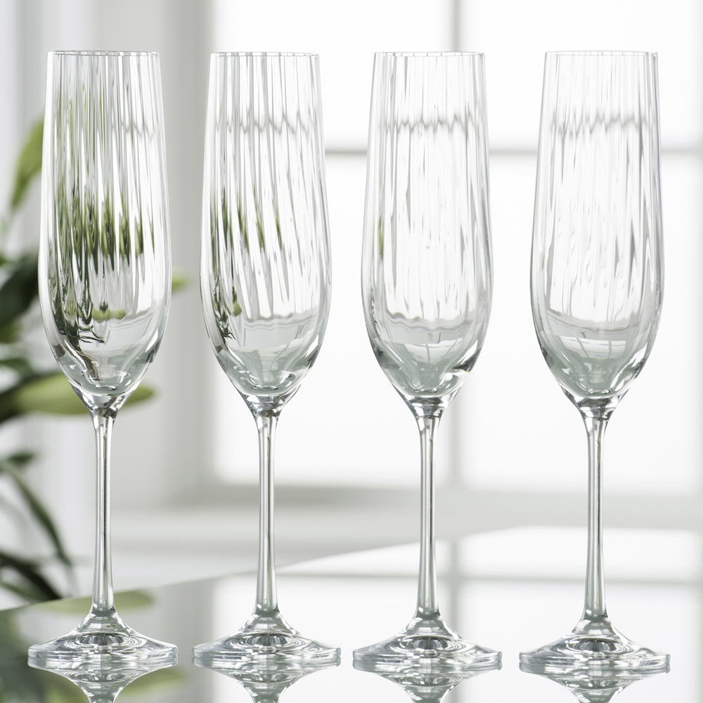 Galway Crystal Erne Champagne Flute Set, elegant glassware for celebrations, available at Keans Claremorris.