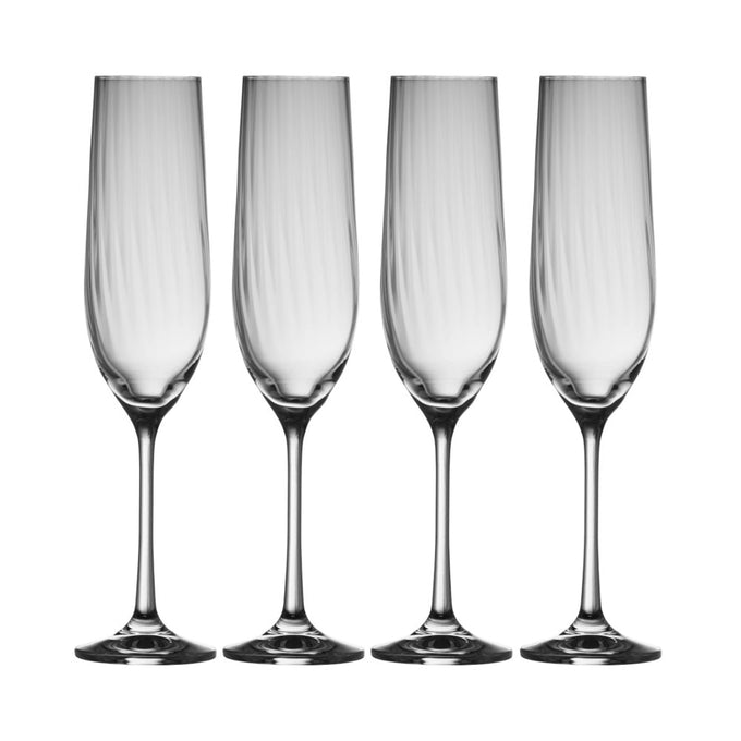 Galway Crystal Erne Champagne Flute Set, elegant tall glasses with Erne pattern, gift boxed, available at Keans Claremorris.