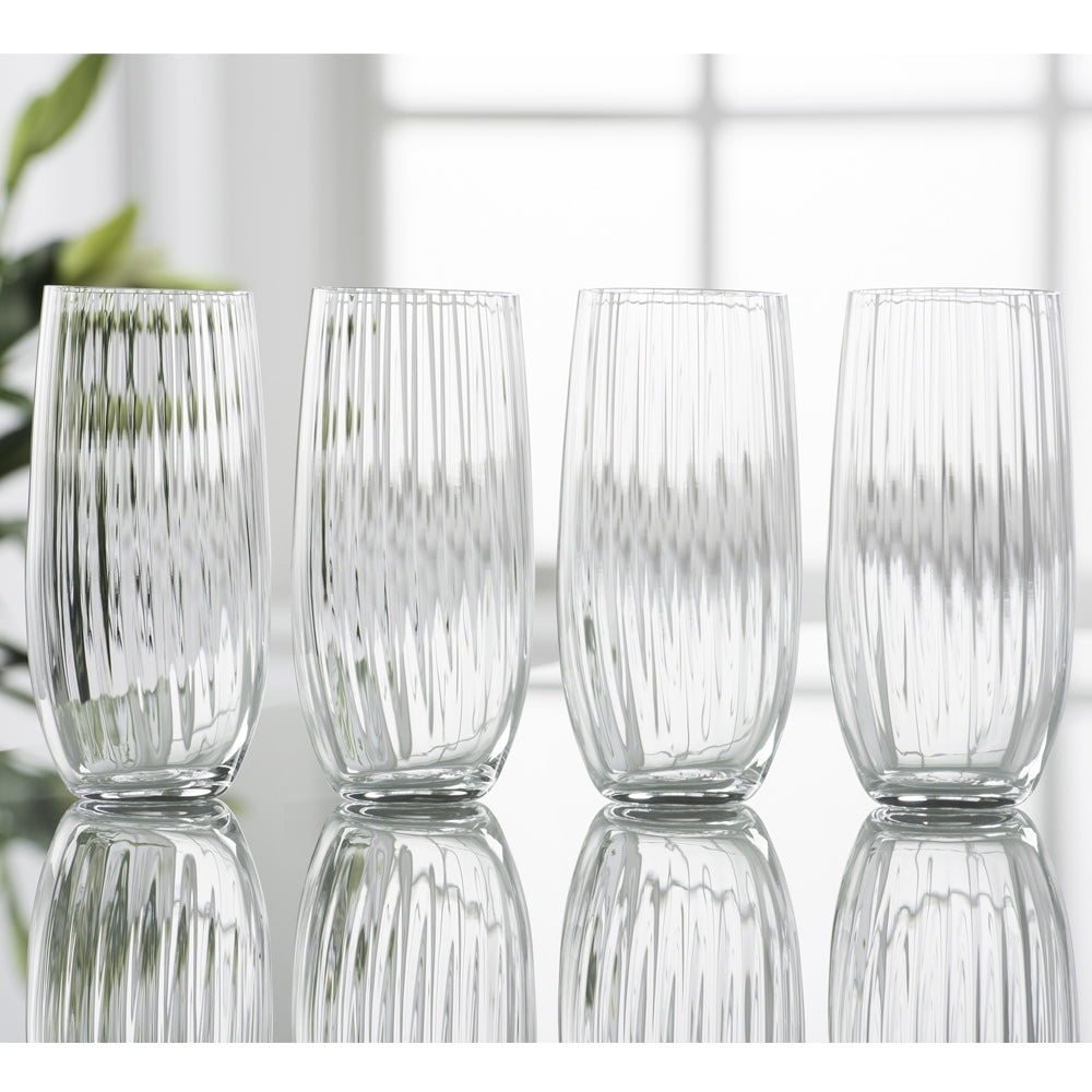 Galway Crystal Erne HiBall Glasses Set of 4 - Elegant, Clear Crystal Tumblers | Keans Claremorris