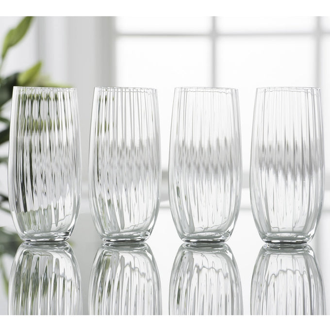 Galway Crystal Erne HiBall Glasses Set of 4 - Elegant, Clear Crystal Tumblers | Keans Claremorris