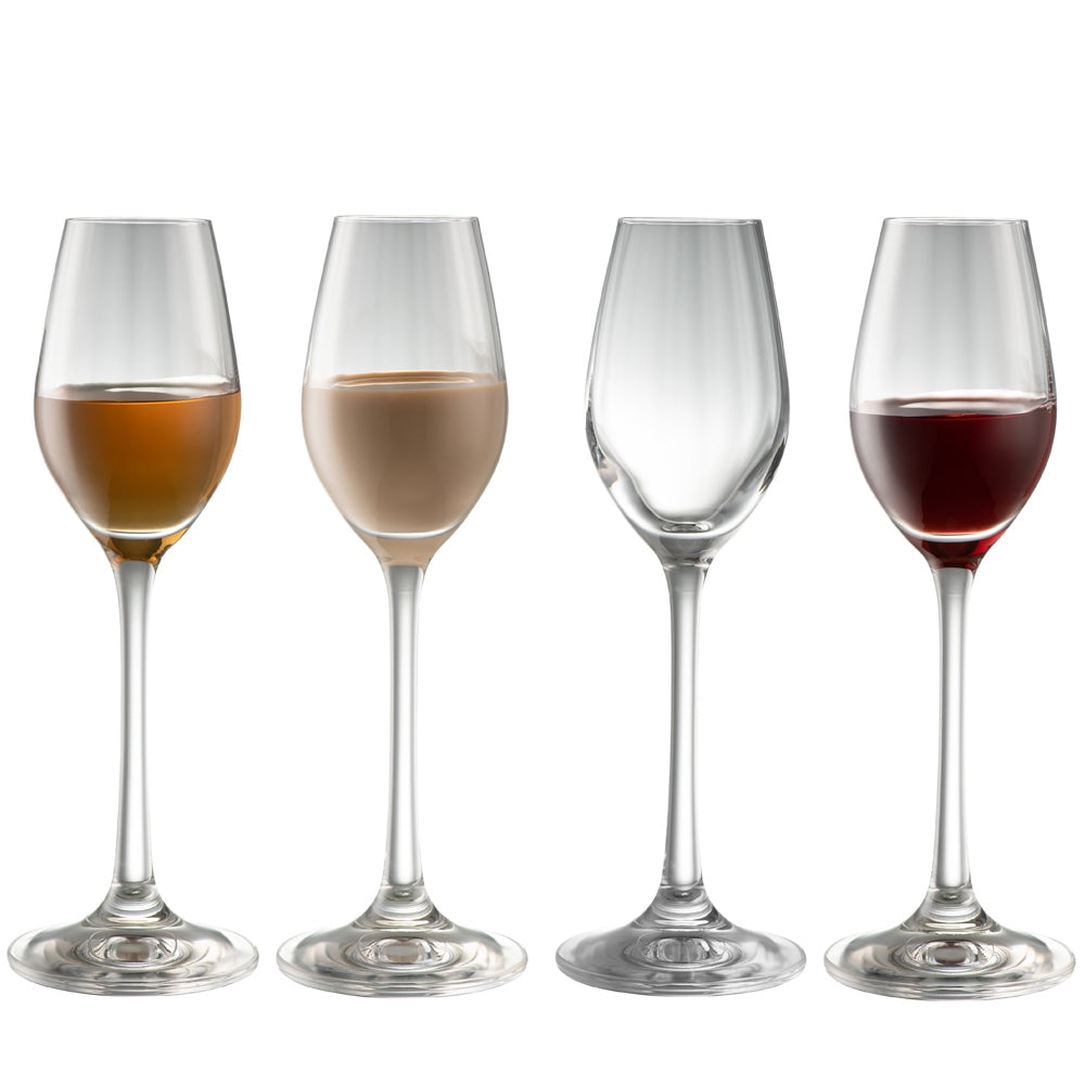 Galway Crystal Erne Sherry/Taster Glass Set of 4, 17.5cm tall, elegant mini wine glasses, gift boxed – Keans Claremorris