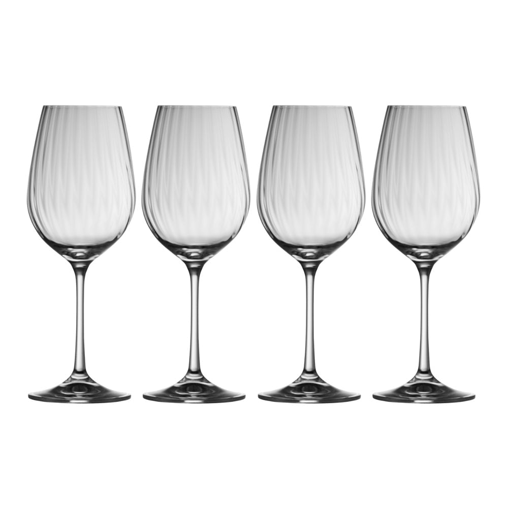Galway Crystal Erne Wine Set of 4 glasses, elegant light line design, 22.6cm tall, gift boxed – Keans Claremorris