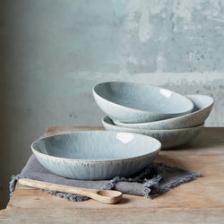 Denby Halo Speckle Pasta Bowl with textured glaze, perfect for serving pasta – available at Keans Claremorris.
