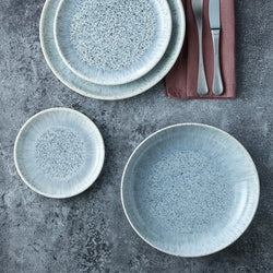 Denby Halo Speckle Pasta Bowl with textured finish, ideal for serving pasta - available at Keans Claremorris.