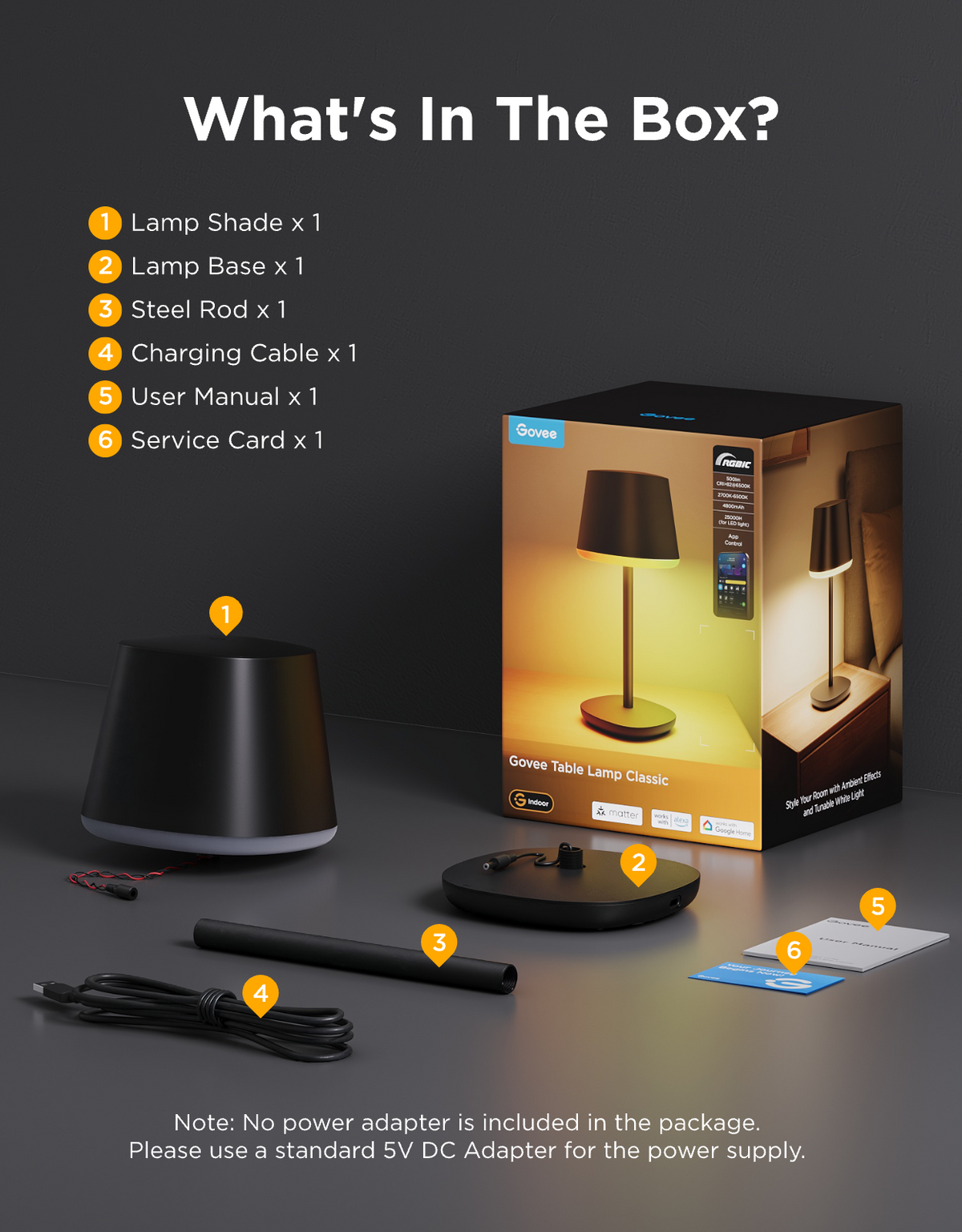 Govee Table Lamp Classic S With Battery | R1741B11 - Image 10