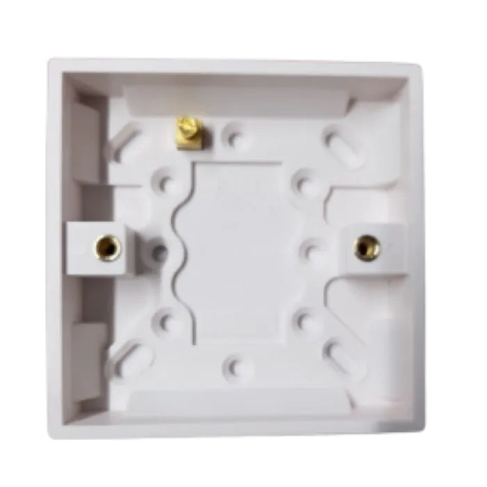 Phx 1 Gang 32mm Socket Box for surface or embedded mounting, slim depth, ideal for power outlets – Keans Claremorris