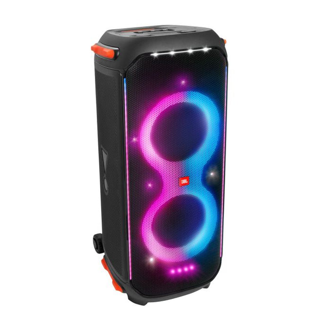JBL Partybox 710 800W speaker with wheels, splashproof, colorful lightshow, Bluetooth, mic/guitar inputs – Keans Claremorris