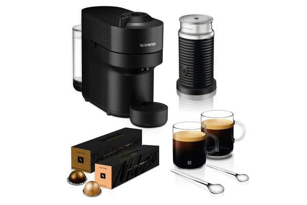 Delonghi Nespresso Vertuo Pop Bundle Capsule Coffee Machine - Black | ENV90.B+CAPS