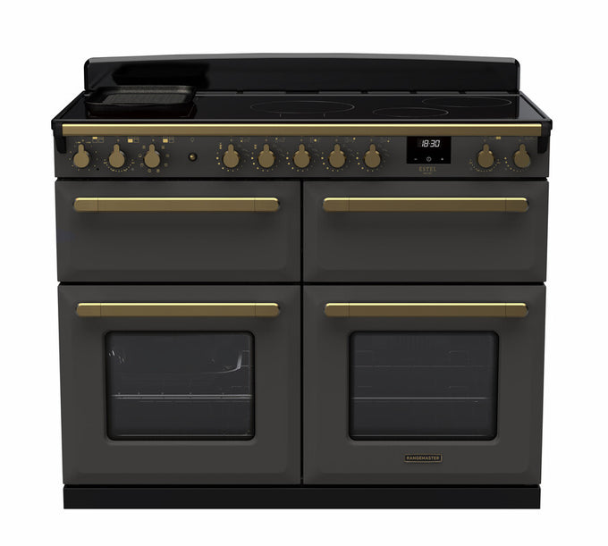 Rangemaster Induction Estel Deluxe 110cm Slow Cook Oven Antique Brass Trim - Image 2