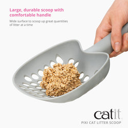Catit Pixi Grey Litter Scoop for Cats – Durable, Easy-to-Clean | Available at Keans Claremorris