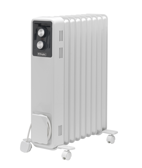 Dimplex ECR 2kW oil-free column radiator with timer, thermostatic controls, castors, white, from Keans Claremorris.