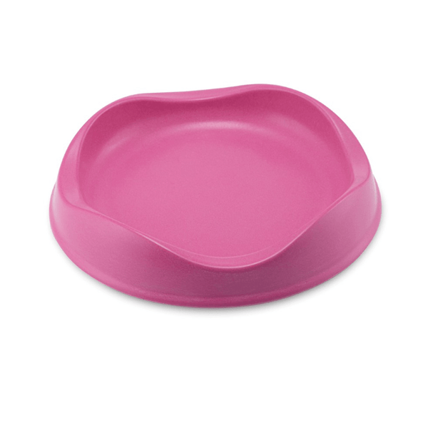 Beco Cat Bowl in Pink with bamboo, non-slip base, easy handle – eco-friendly pet bowl from Keans Claremorris