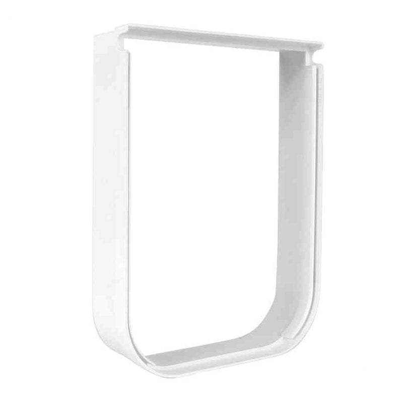 White 2-Way Dog Flap M-XL 39x45cm, plastic door with 30mm installation depth, compatible with Trixie, Keans Claremorris