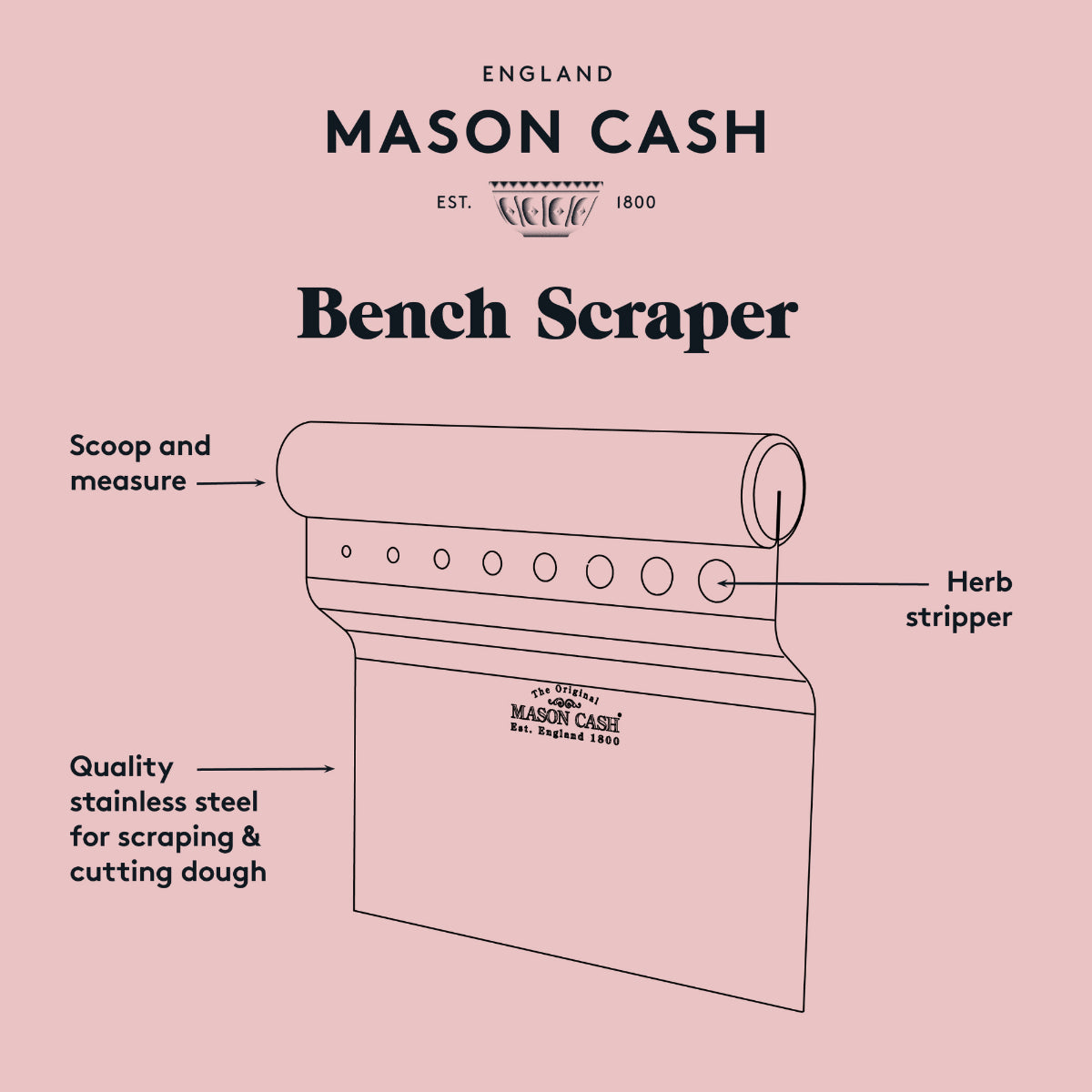 Mason Cash 4-In-1 Bench Scraper - Image 3