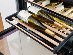 Miele KWT 7112 iG 45cm Wine Cooler 3 Bottle Racks, Obsidian Black Glass