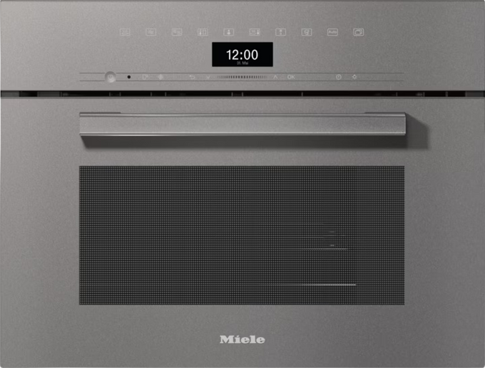 Miele DGM 7440 VitroLine 40L Steam Microwave Oven, Graphite Grey - Image 1
