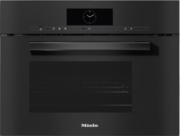 Miele DGM 7840 VitroLine Steam Oven Microwave 40L, Obsidian Black - Image 1