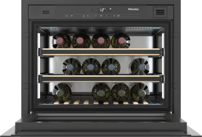 Miele KWT 7112 iG 45cm Wine Cooler 3 Bottle Racks, Pearl Beige - Image 2