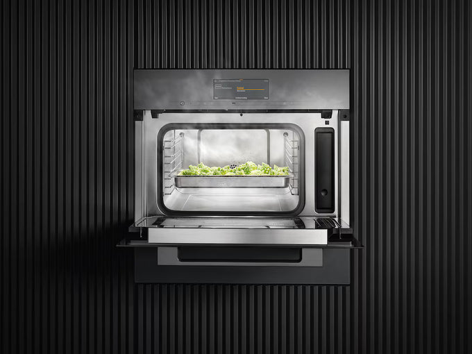 Miele DGM 7440 VitroLine 40L Steam Microwave Oven, Obsidian Black - Image 5