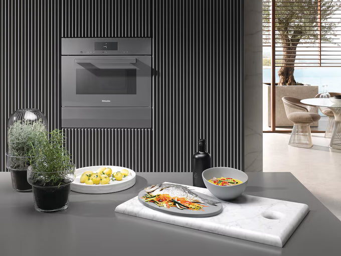 Miele DGM 7440 VitroLine 40L Steam Microwave Oven, Obsidian Black - Image 6