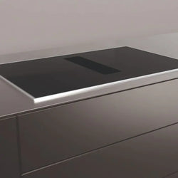 Miele KMDA7272FR-U 80cm black induction hob with 4 cooking zones and downdraft extractor, available at Kean’s Claremorris –