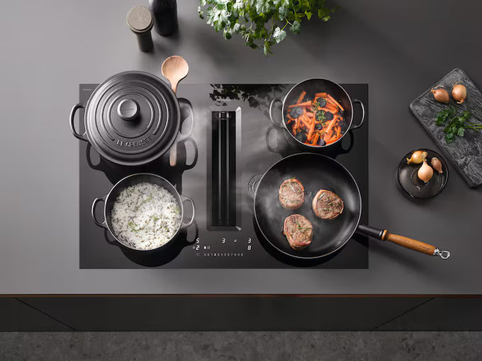 Miele KMDA 7676-1 FL Black Hob with Extractor 80cm - Image 2