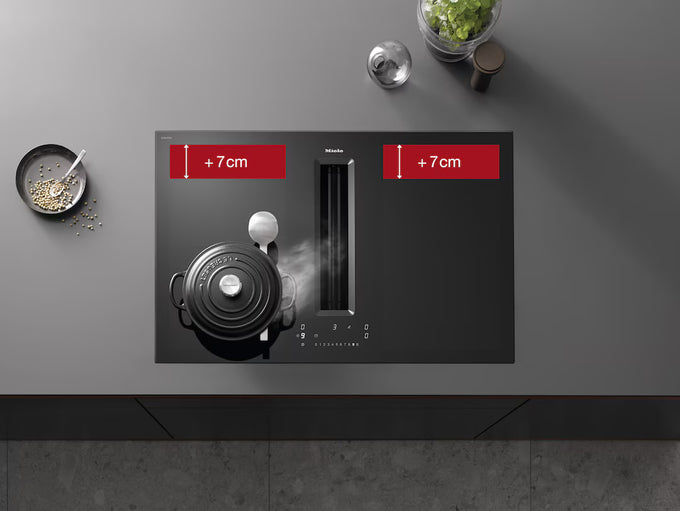 Miele KMDA 7676-1 FL Black Hob with Extractor 80cm - Image 3