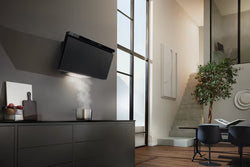 Miele DAH 4980 Sienna 90cm Wall-Mounted Hood, Obsidian Black Matt