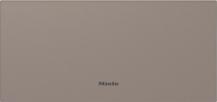 Miele ESW 7020 29cm Sous Chef warming drawer in pearl beige with centered Miele logo on front panel