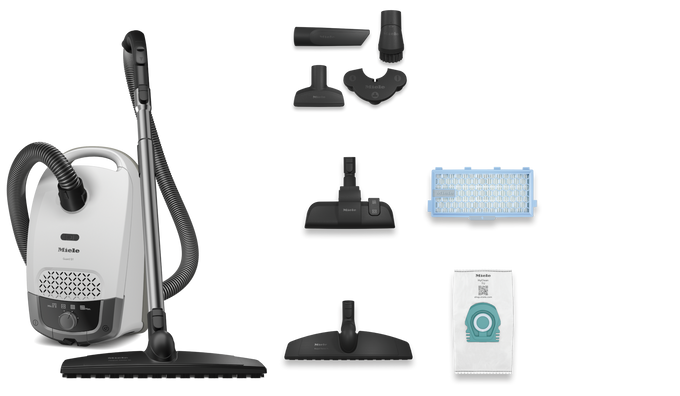 Miele Guard S1 Parquet XL Brilliant White Vacuum Cleaner – Powerful, Lightweight, Ideal for Hardwood Floors – Keans