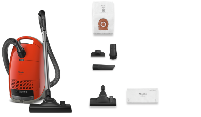 Miele Guard M1 Terra Red Cylinder Vacuum Cleaner – Powerful suction, compact design | Available at Keans Claremorris