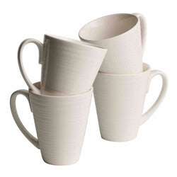 Belleek Ripple 4-piece fine china mug set with textured design, dishwasher safe, gift boxed, available at Kean’s