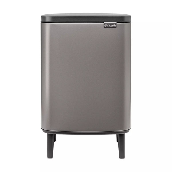 BO Brabantia 12L Platinum waste bin with soft-close lid, easy grip, removable inner bucket – Keans Claremorris.