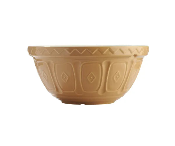 Mason Cash Cane 29cm earthenware mixing bowl, 4L capacity, chip-resistant, dishwasher safe – available at Keans Claremorris.
