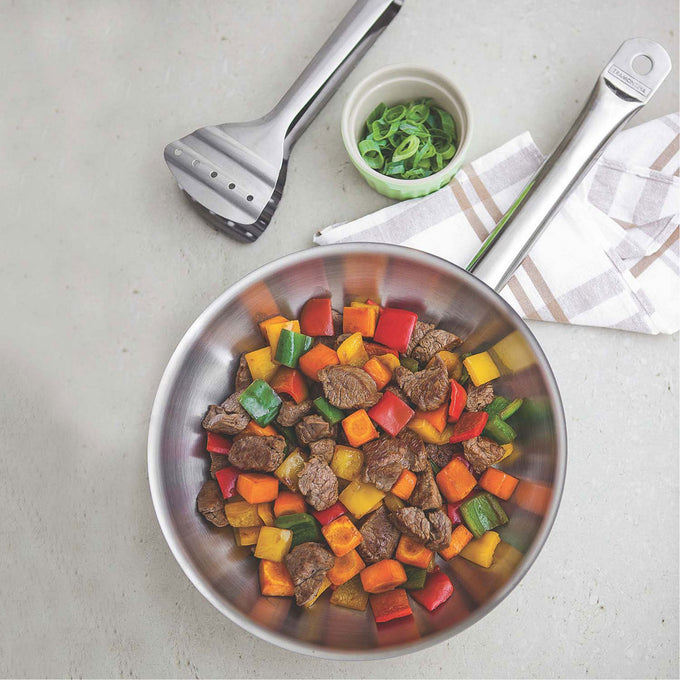 Tramontina Timeless Uncoated Stainless Steel Frying Pan - 20cm - Image 2