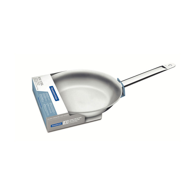 Tramontina Timeless Uncoated Stainless Steel Frying Pan - 30cm - Image 3