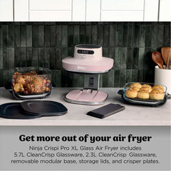 Ninja Crispi Pro - 7In1 Glass Air Fryer - Rose Quartz| AS101UKRS