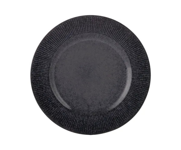Reactive Linear Black Dinner Plate 27Cm