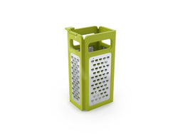 JJ Fold Flat Grater Plus Green with 4 stainless steel blades, foldable design, protective sheath – Keans Claremorris