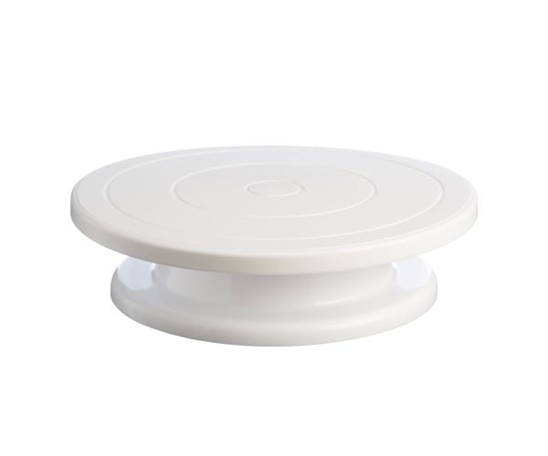 Cake Turntable 27cm with smooth rotation and centering guide for easy cake decorating – available at Keans Claremorris.