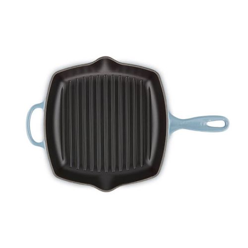 Le Creuset 23cm Chambray Skillet, durable cast iron frying pan, vibrant blue, available at Keans Claremorris.