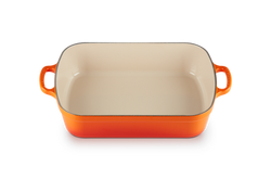 Le Creuset 33cm Cast Iron Rectangular Roaster Volcanic