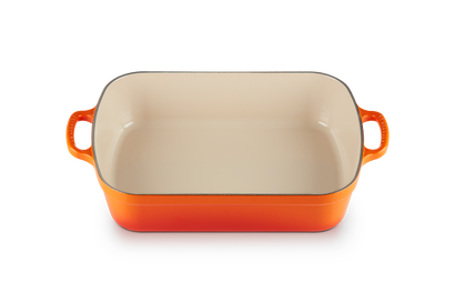 Le Creuset 33cm Cast Iron Rectangular Roaster Volcanic - Image 2