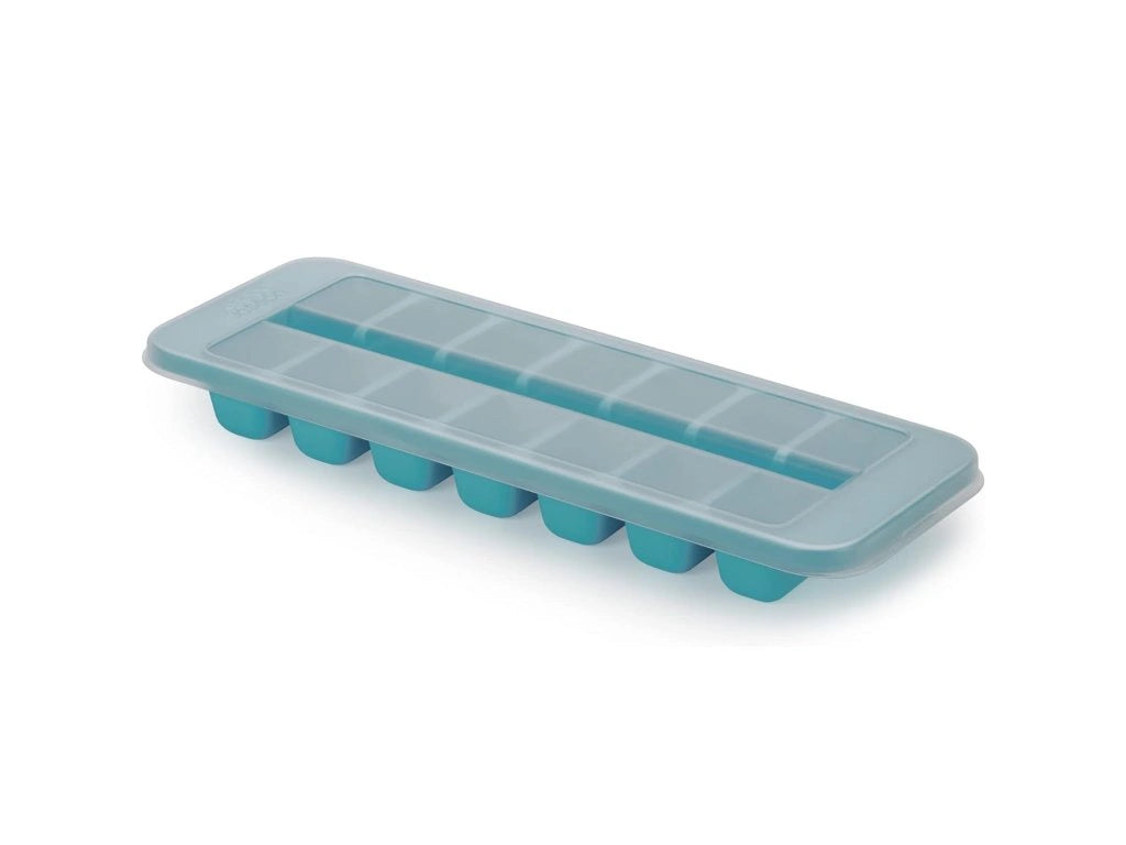 Joseph Flow Easy Fill Ice Cube Tray with lid, 14 cubes, spill-proof, dishwasher safe – available at Keans Claremorris.