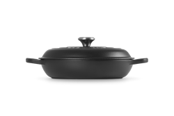 Le Creuset Signature Cast Iron Shallow Casserole 30cm Satin Black