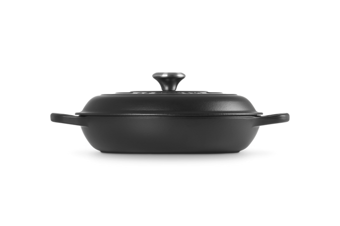 Le Creuset Signature Cast Iron Shallow Casserole 30cm Satin Black - Image 3