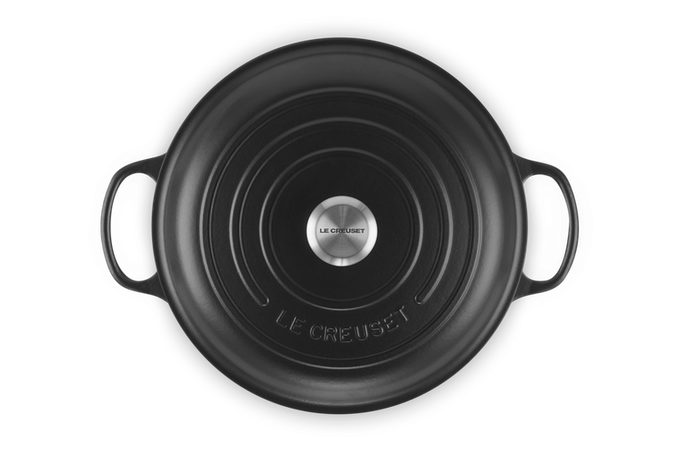 Le Creuset Signature Cast Iron Shallow Casserole 30cm Satin Black - Image 4