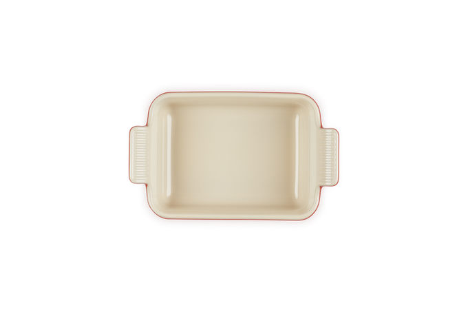 Le Creuset Stoneware Heritage Rectangular Dish 19cm Cerise - Image 4