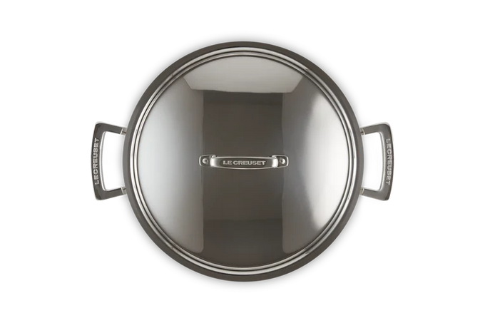 Le Creuset Classic 3-ply Stainless Steel Shallow Casserole 26cm - Image 4