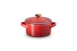 Le Creuset Heart Mini Round Casserole 250ml Cerise with Heart Knob - Keans Claremorris